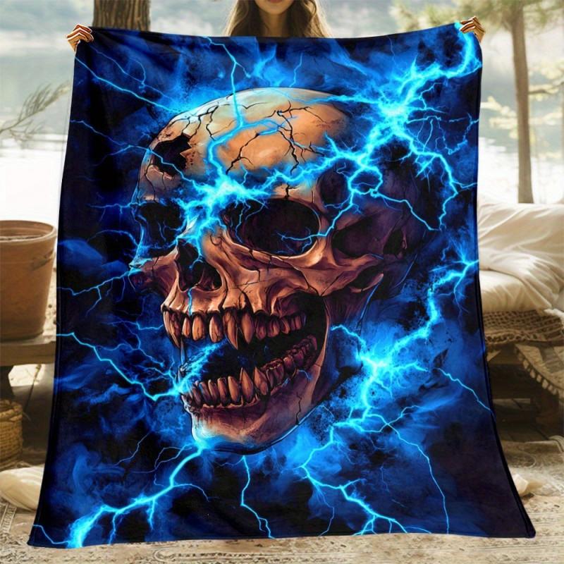 Halloween Pumpkin Christmas Printed Flannel Blanket Soft Cozy Throw Party Home
