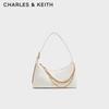 CHARLES&KEITH Pleated Zipper Shoulder Bag