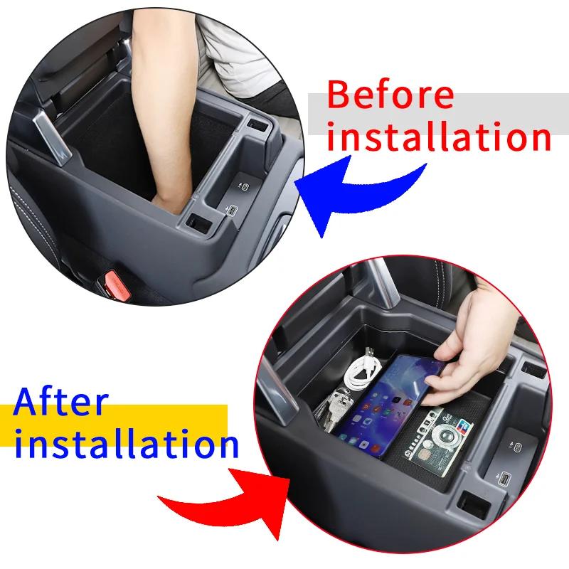 For 21-22 Land Rover Discovery 5 Central Control Armrest Box Storage Box Car Interior Storage Tray Accessories ABS