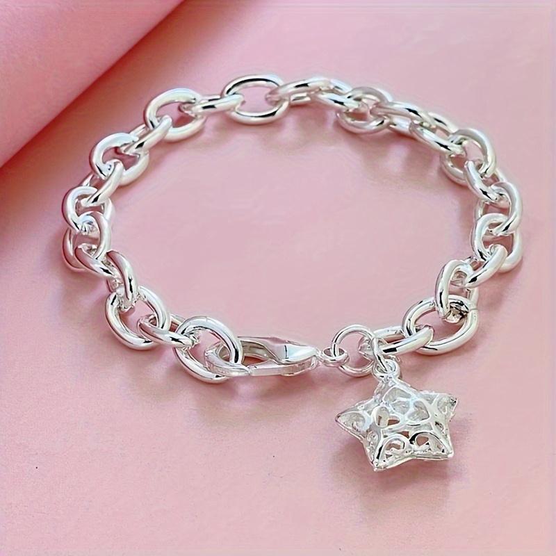 Cute   Copper Buckle Star Chain Bracelet for Women Lady Men, Suitable for Lover Woman Men Fashion Jewelry Party Gifts
