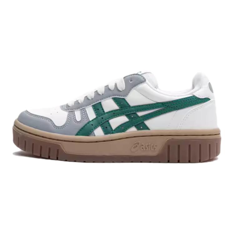 Asics Court Mz Fashion Classic Low Top Kids Sneakers Kids Sneakers White Gray Green 1204A126-750