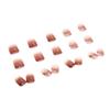 24-Piece Gradient Ice Red & Brown False Nail Set