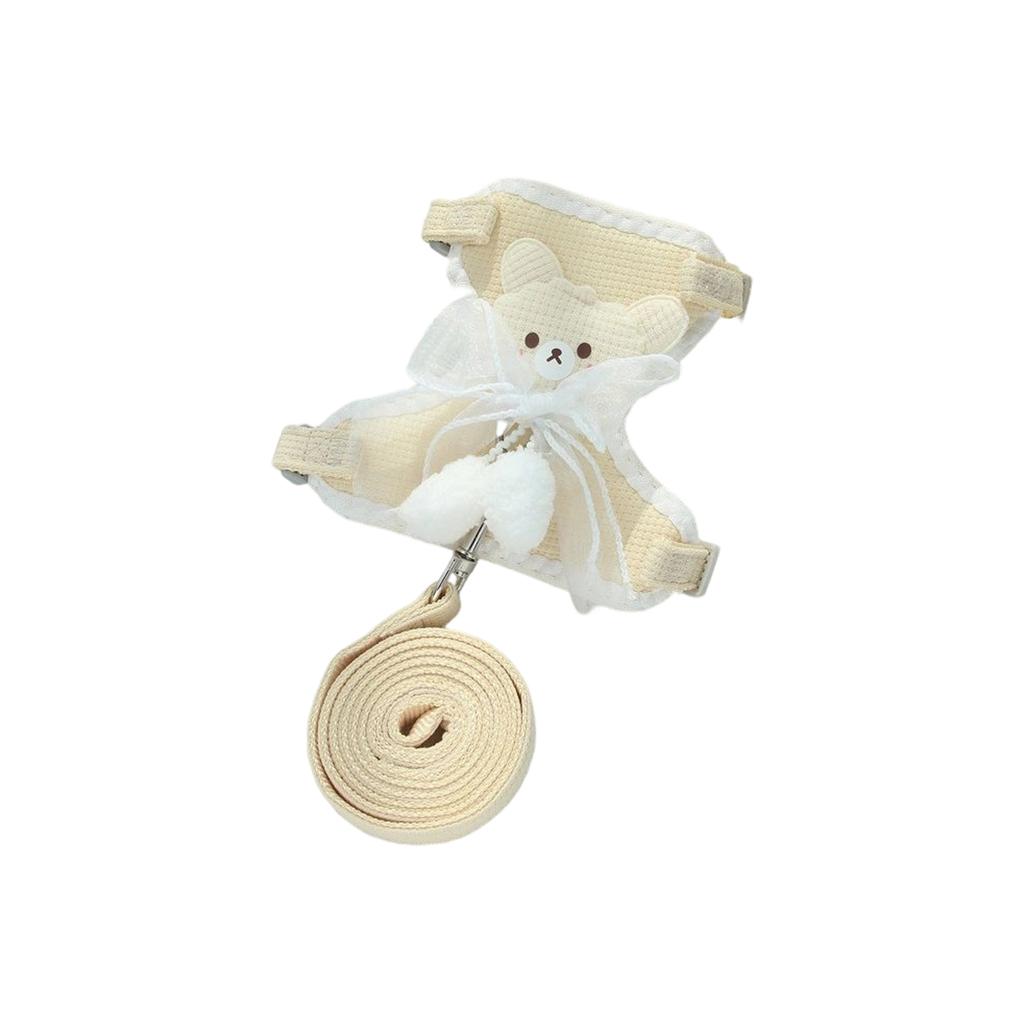 Süßes Haustier- und Leinen-Set für kleine Hunde und Katzen - Verstellbar, ausbruchsicher, stilvolle Spaziergangsausrüstung mit mehreren Farben