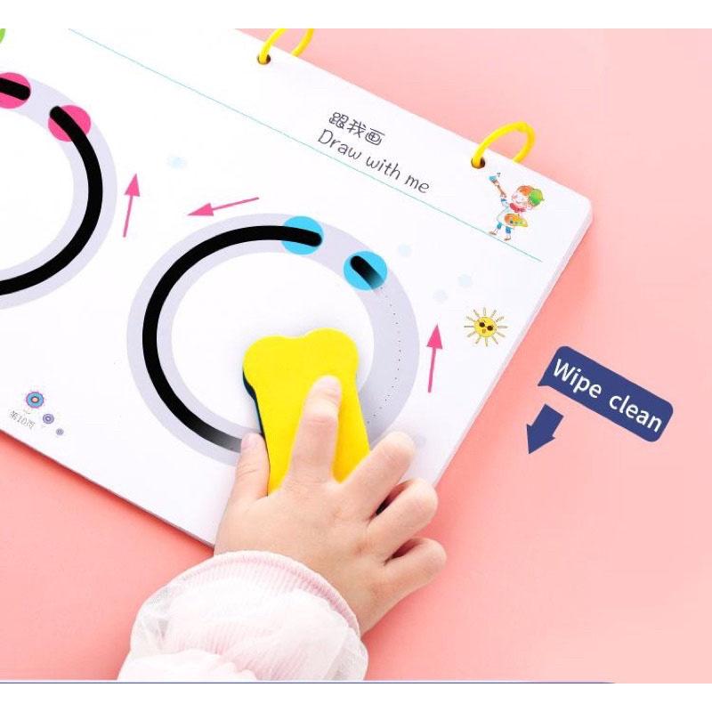 Magical Tracing Workbook Develop Brain Educational Montessori Books for Children Pen Control Training Reusable Calligraphy Copybook For Kids