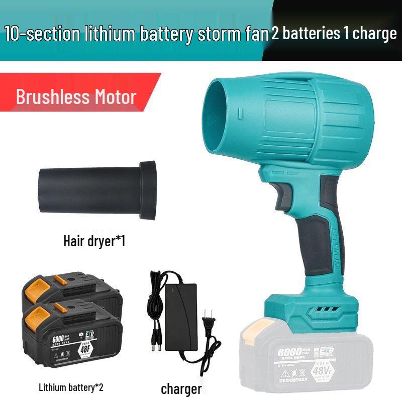 High-Power Brushless Ducted Turbo Fan Hair Dryer with Lithium Battery