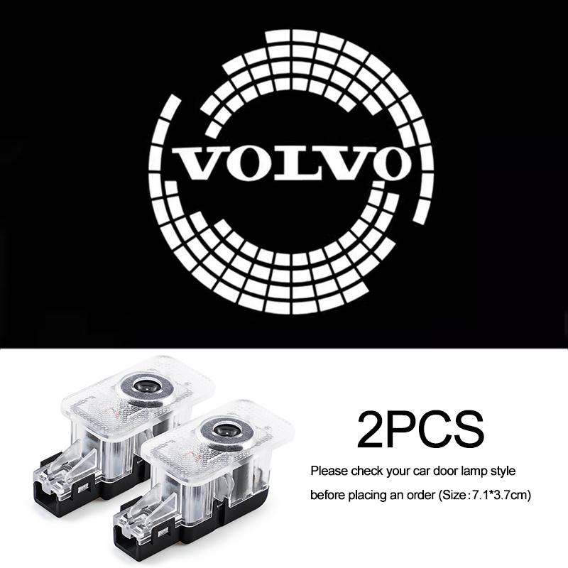2Pcs Car Door Projector Lamps Welcome Lights Accessories For Volvo V90 EX90 V60 V40 XC90 S60 XC60 V70 S90 EM90 XC40 C40 S40 AWD