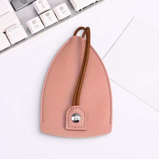 Organizador Porta-Chaves de Couro Sintético Retrátil Chaveiro de Carro Bolsa Anti-Perda Capa Portátil para Armazenamento de Chaves Dispositivo de Fecho de Pressão