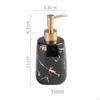 Ceramic Soap Dispenser Bath Lotion Pump Hand Shower Gel Marbling Shampoo Bathroom Kitchen 350ml