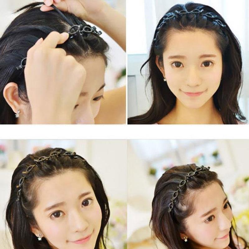 Double Bangs Hairstyle Hairpin Hairdressing Hairpin Headband Womens Headwear