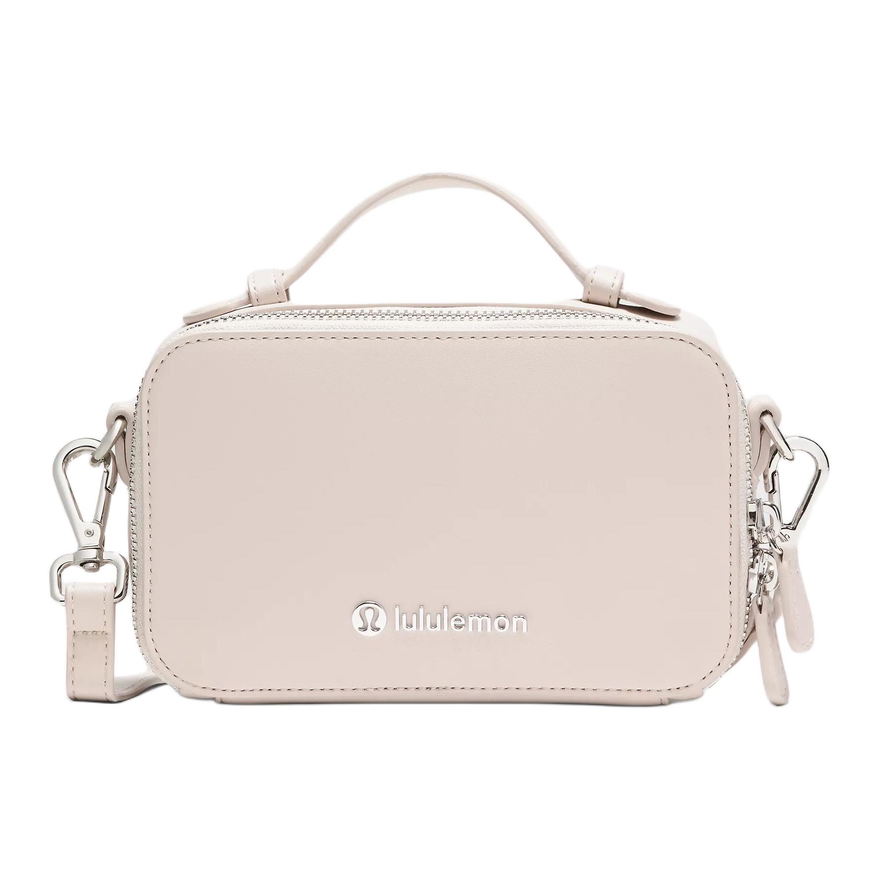 Lululemon Removable Adjustable Strap Camera Bag Women Handbag Cashew Silver LW9FW3S-072147 Cashews Brown & Silver/CSHW/SLVR