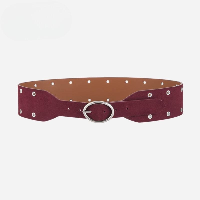 

Новый европейский и американский трендовый ретро ремень для женщин, матовый ивовый ремень с пряжкой-гвоздиком Дин, декоративный пояс-конверт для талии платья для женщин