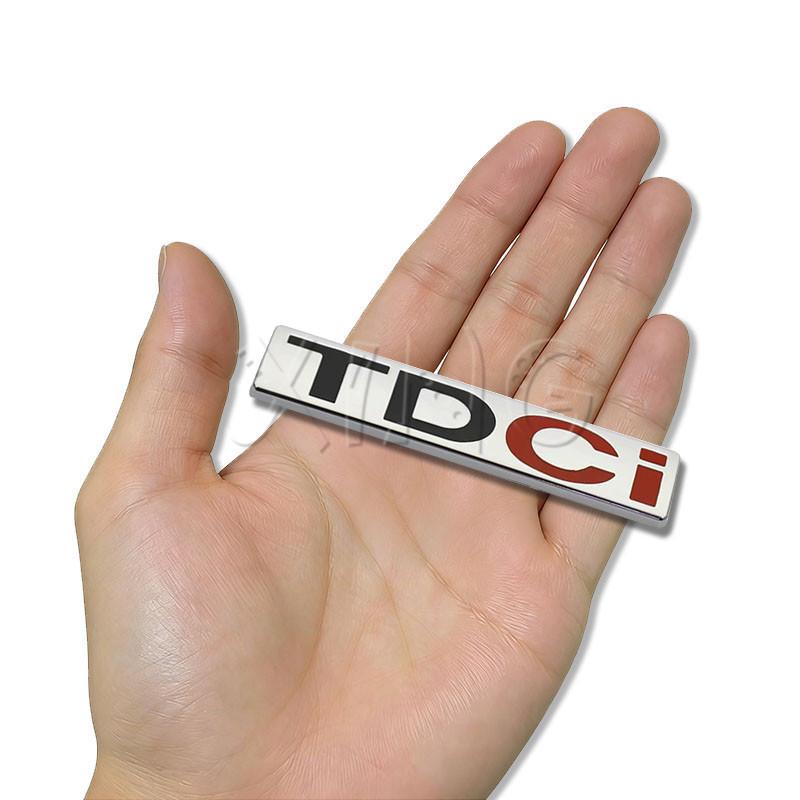 AAANN1 3D Metal TDCI Emblem for Ford Fiesta Kuga Mondeo Focus MK2 MK3 - Chrome Black Car Trunk Fender Badge Sticker
