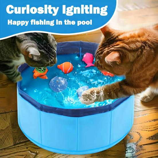 Foldable Pet Pool Large PVC Dog Bath Tub with Drain Valve Non-Slip Base Children Sandbox Pool for Outdoor Beach Use