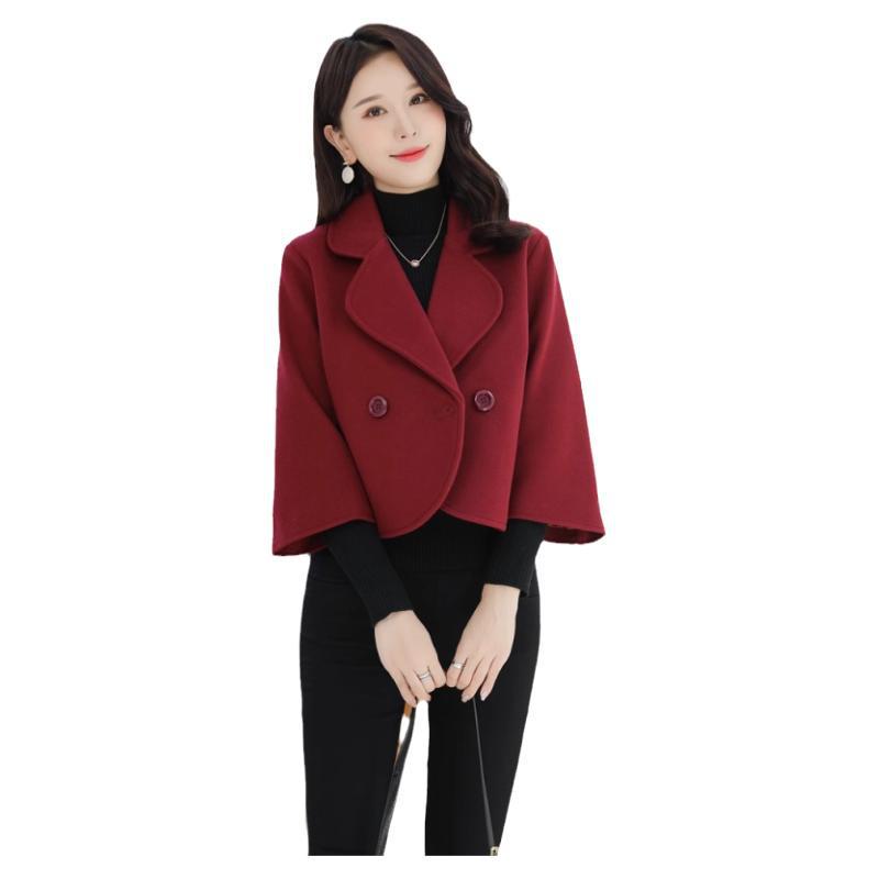 Women's Short Wool Coat - Petite, Versatile, and Stylish for Autumn and Winter