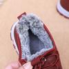 Winter Thickened Women's Beijing Cotton Shoes Leather Surface Waterproof Warm Fleece Lined Anti-slip Comfortable Booties