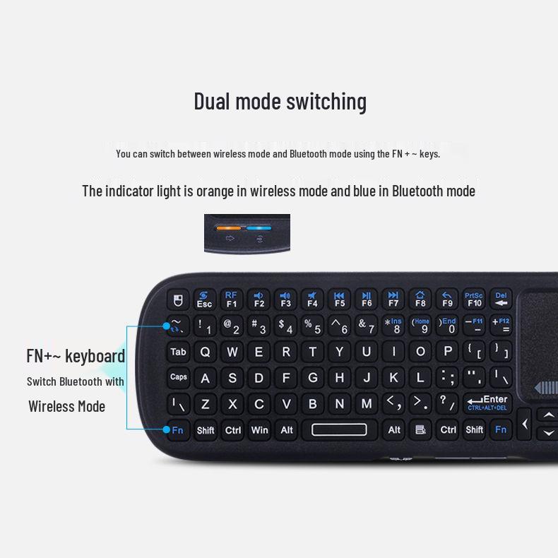 2025 Dual-Mode Wireless Touchpad Keyboard & Mouse Set for Laptops