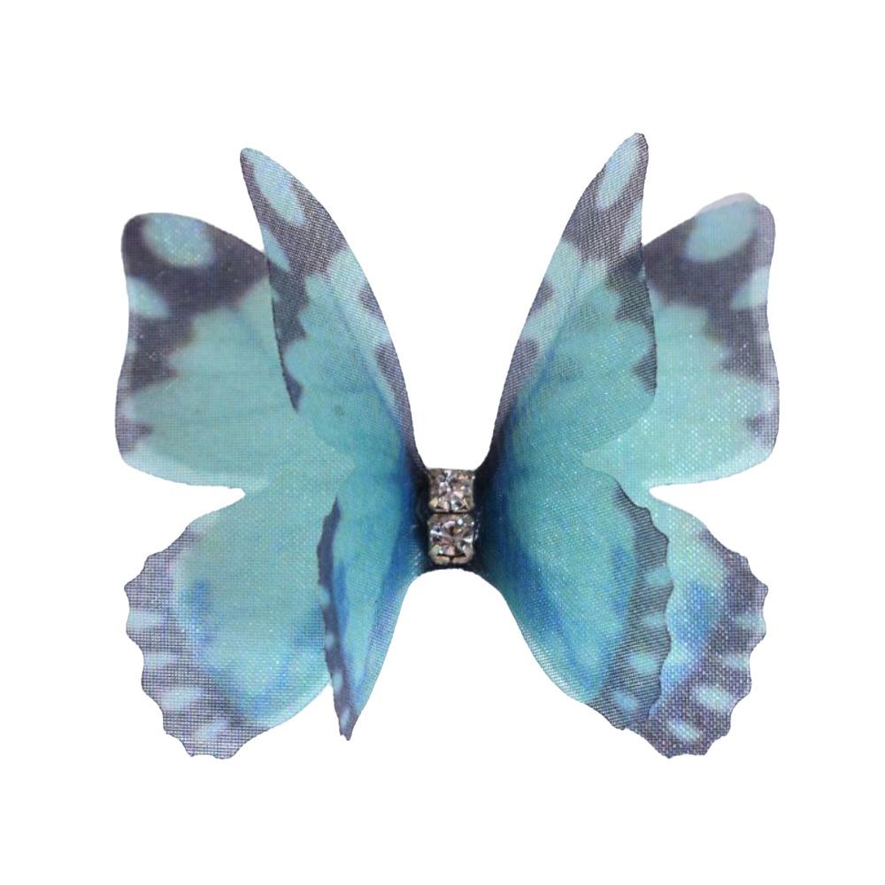 50pcs Gradient Color Fairy Chiffon Butterfly 4CM Sewing Craft Decoration  Garment Design Materials