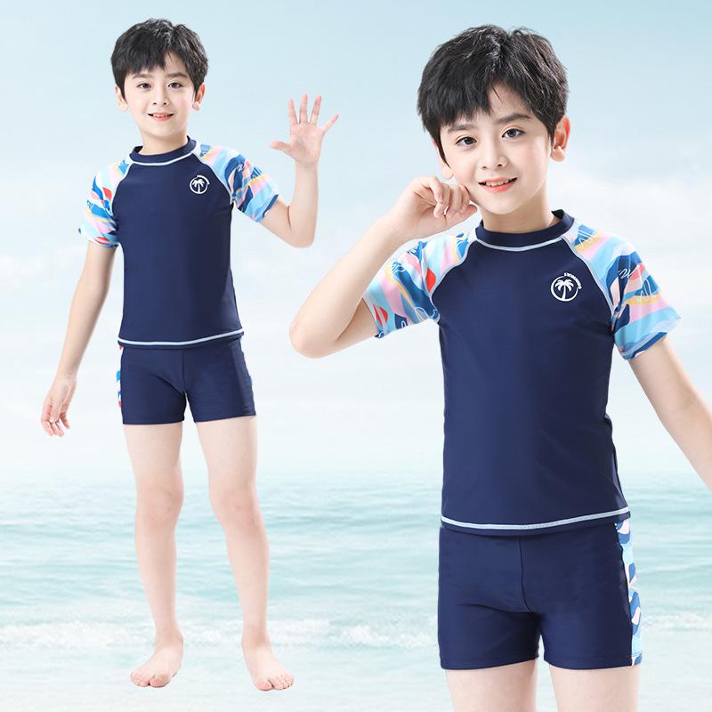 Boys' Swimsuit 2025: New Summer Split, Professional Training Gear for Children - Small, Medium, Large
