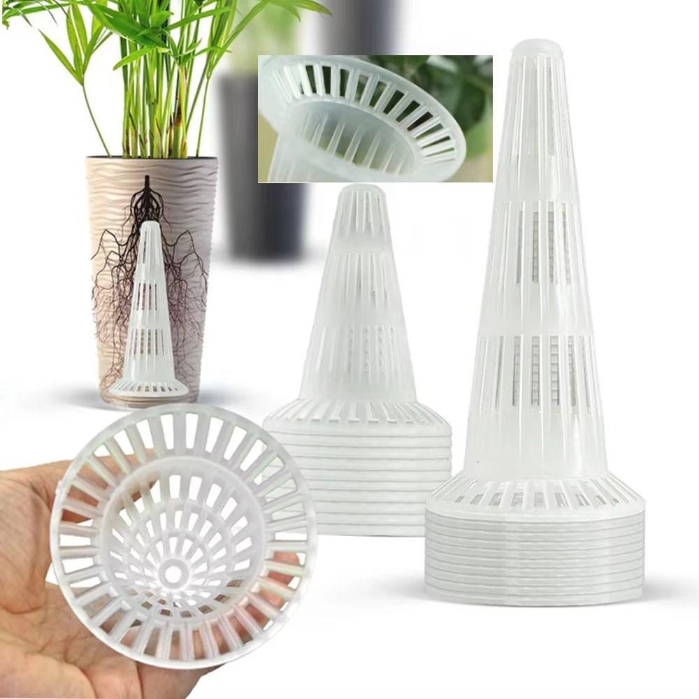 10PCS Plastic Flower Pot Drain Cover Breathable Prevent Root Rot Flower Pot Leakproof Cup Effective Drainage Mesh Pad