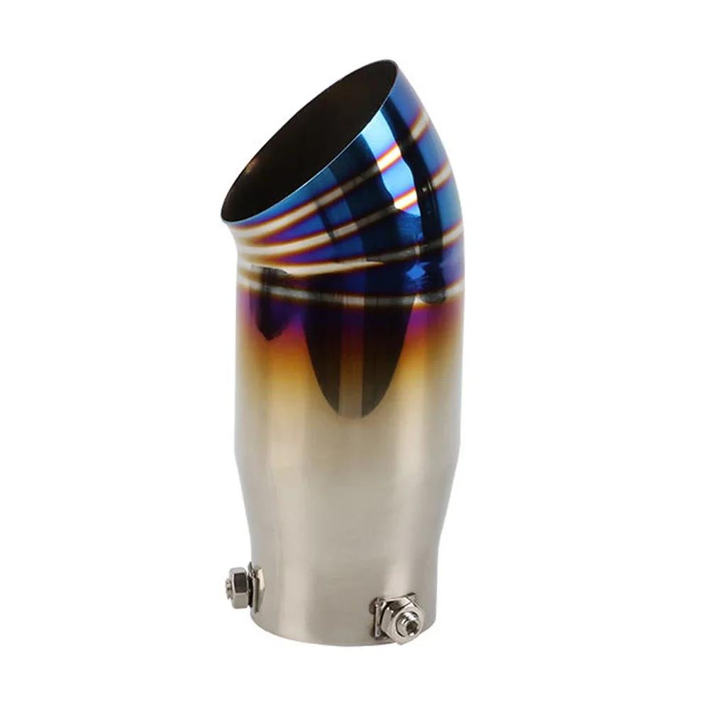 Țeavă Toba Eșapament Auto Universală 63mm Oțel Inoxidabil Crom Albastru Ars Auto Mașină Gât Coadă Ornament Accesorii Auto Spate