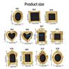 B0KB Antique Gold Small Hanging Picture Frame Resin Craft Photo Frame For Wall Display Old Fashioned Photo Gallery Art Decors