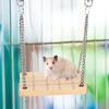 Wooden Pet Hamster Swing Hanging Bed Hammock Cage Exercise Molar Toy