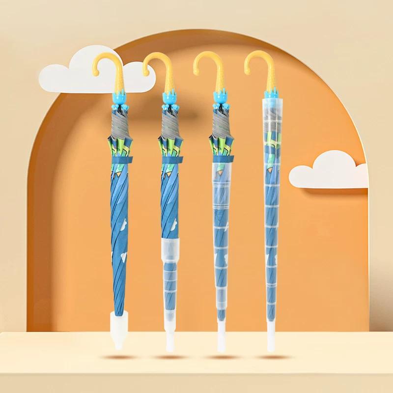 Children's Umbrella Girls Elementary School Students Automatic Safety Rain Or Shine Dual-Use Umbrella Boys Kindergarten Princess Sun Protection Sun