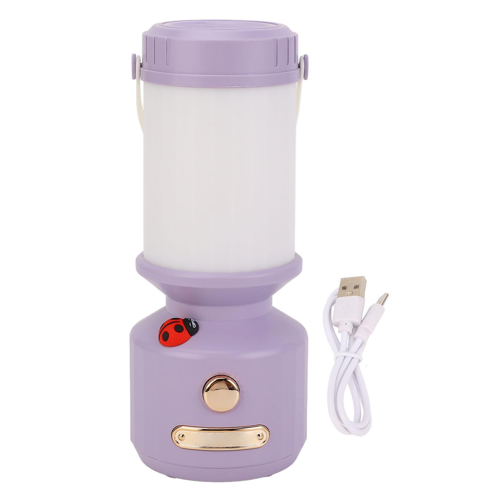 

LED Camping Lantern Battery Powered 3 Color Light Stepless Dimming Camping Lamp Night Light Purple