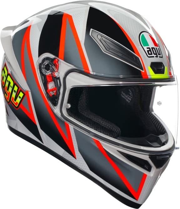 

AGV Motorcycle Helmet Full Face K1 S BLIPPER S Size GRAY/RED (55-56cm) 18394007030-S сірий колір