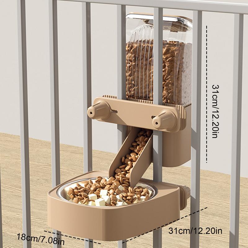 Hangable Dog Feeder Cage Mounted Water Dispenser Pet Supplies Large Crate Feeder Dish For Puppy Cats