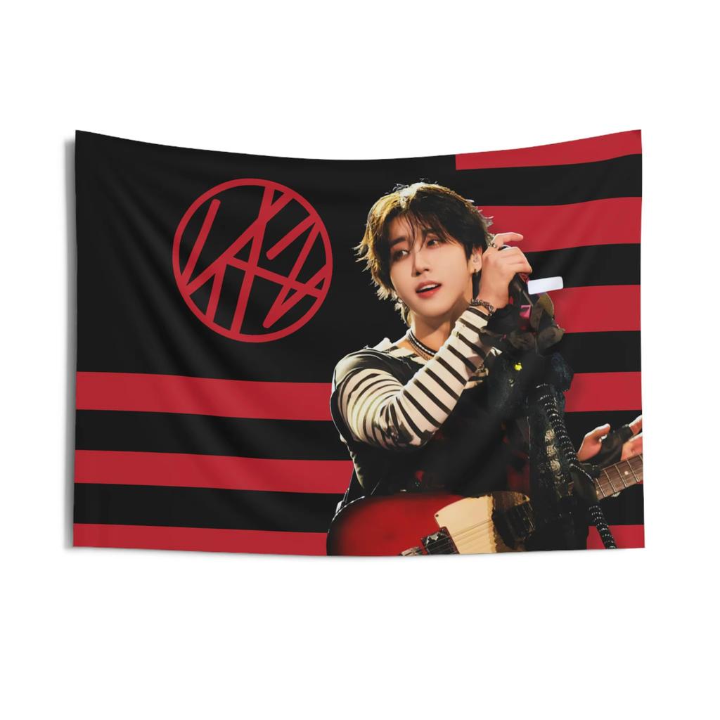 Skz Han Jisong Guitar Concert Banner Aesthetic Tapestry Bedroom Dormitory Background Fabric Dynamic Anime Wall Decoration