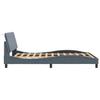 Bed Frame without Mattress  Hanko  Dark Grey 140 x 190 cm Velvet