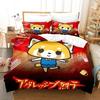 3D Print Cartoons Aggretsuko Bedding Set Duvet Cover Sheet Printed Bed Set Pillowcase Bed Full Queen King Size Comforter Bedroom
