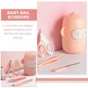HOLIDYOYO Baby Nail Clipper Set, Pink, Compact and Lightweight, Made of ABS Stainless Steel, Anti-Cut Design, for Children's Nail Clippers, Nose and E