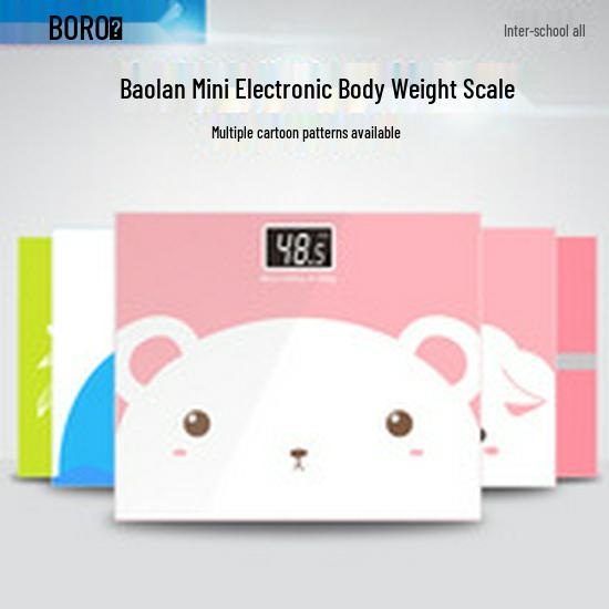 Baolan Round Smart Glass Body Scale - Electronic Health Weight Scale for Adults