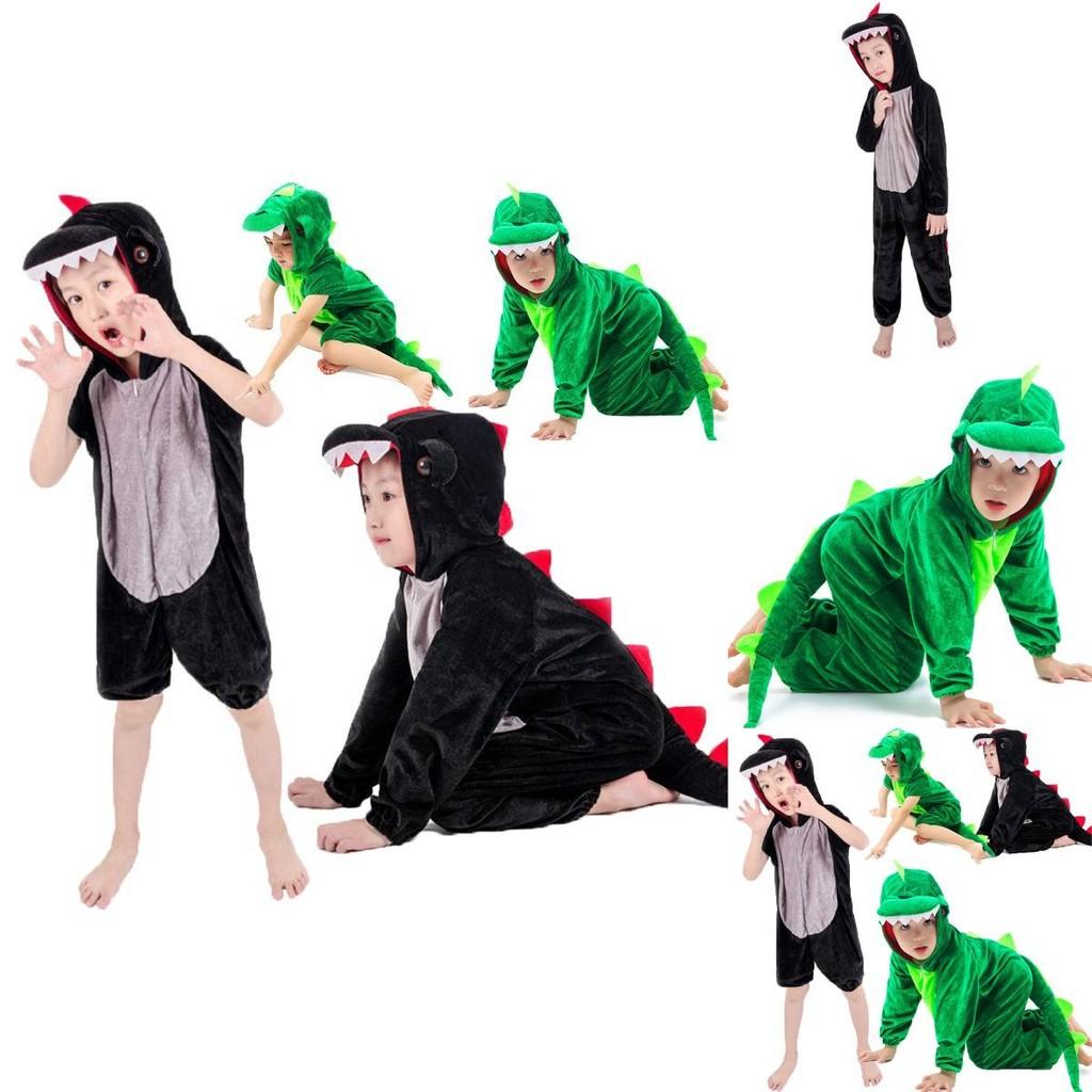Soft And Wear-resistant Halloween Childs Dinosaur Costume Crocodile Fancy Dress Jumpsuit