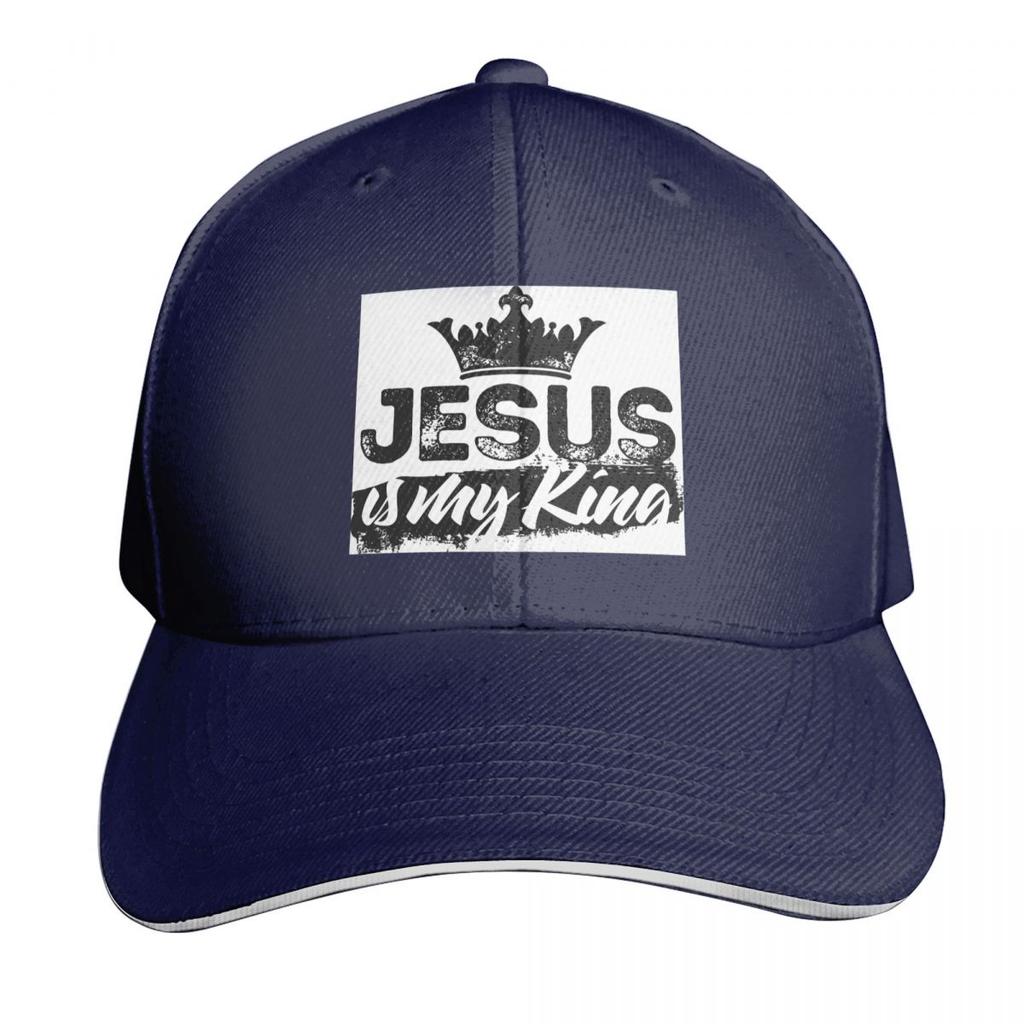 Jesus Is My King Christian Faith Catholic Cap Fashion Casual Baseball Caps Adjustable Hat Hip Hop Summer Unisex Baseball Hats