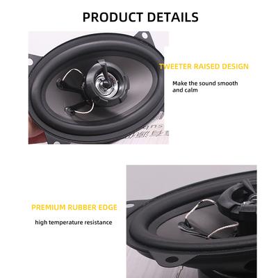 1 par de altavoces coaxiales universales para coche, 4 x 6 pulgadas, altavoces estéreo de alta potencia para coche, audio de rango completo, instalación no destructiva.