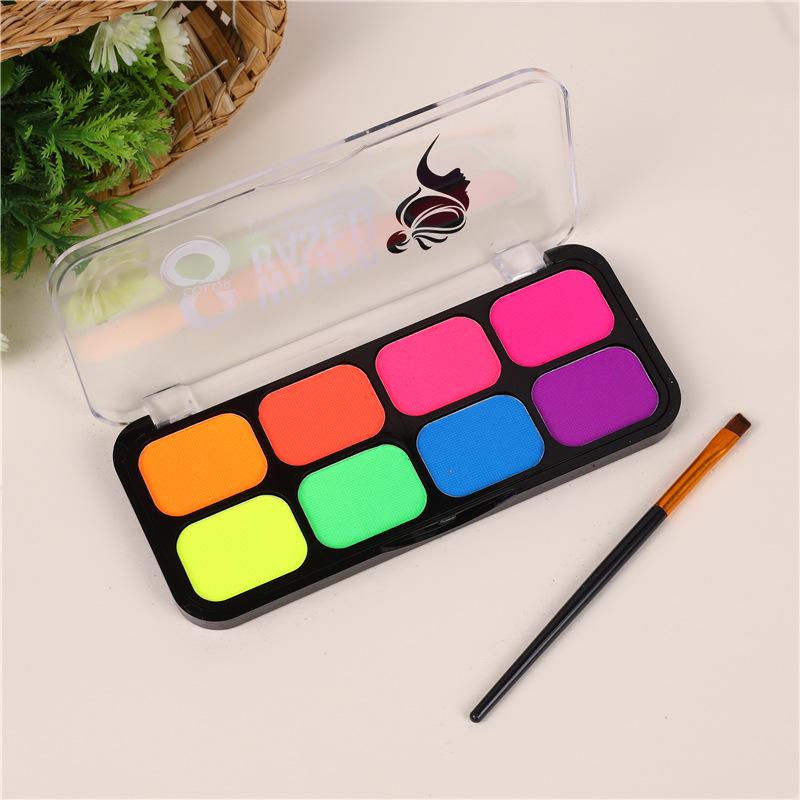 Rainbow Body Paint Palette - Water-Soluble Face & Stage Makeup