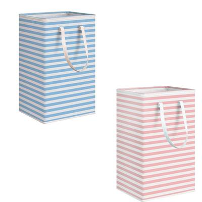 Laundry Basket, Dirty Foldable Washing Basket for Laundry, Rectangle Freestanding Tall Cotton Laundry Clothes Hamper with Handle