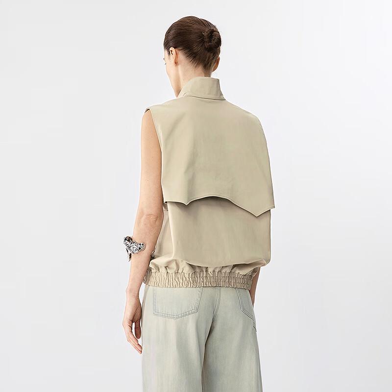 JNBY Spring Loose Stand-Up Collar Vest