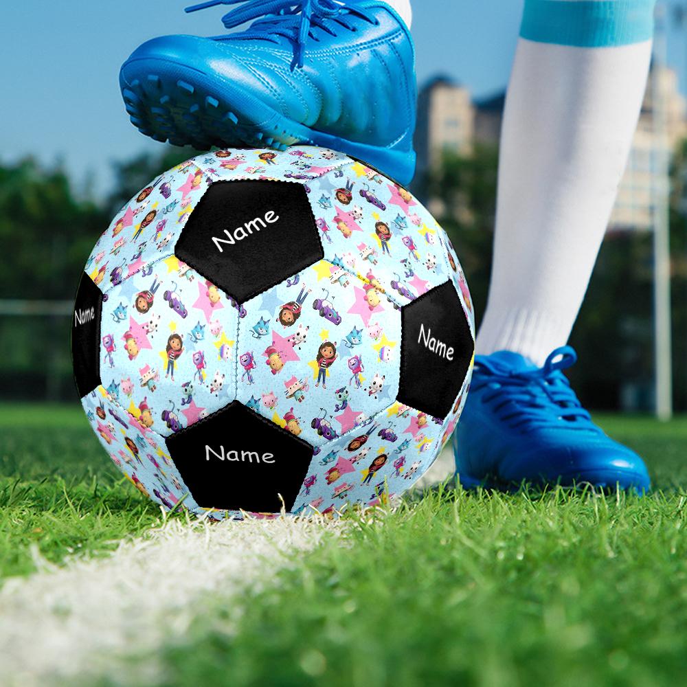 Custom Name Gabby’s Dollhouse Theme Size 5 Soccer Ball, Suitable for Both Indoor and Outdoor Matches, a Gift Suitable for Everyone.