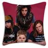 Hot Rock Band Tokios Hotels Pillow Covers Cartoon Sofa Decorative Home Double-Sided Printing Short Plush Cute Cushion Cover