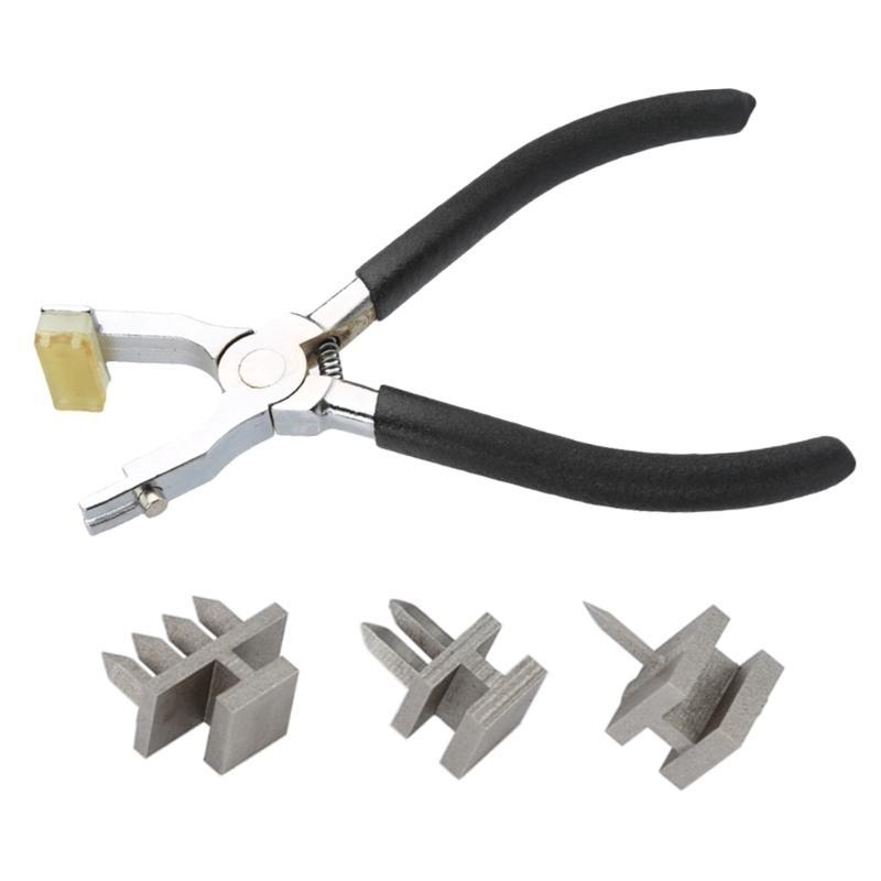 Leather Hole Punches Pliers with 3 Size Drilling Head for Leather Belts Bag