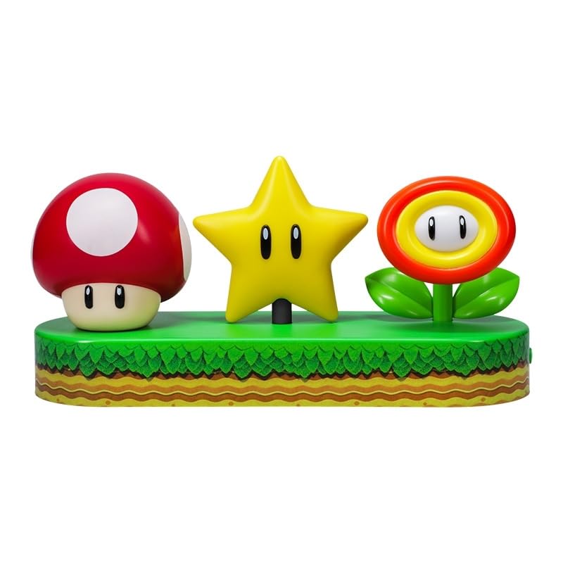 Paladone Super Mario Icon Light Officially Licensed Mario Freestanding Desk Game Room Decor and Night Light Gift Accessory for Boys and Bedroom Use -