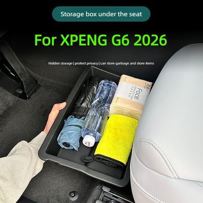Für XPENG G6 2026 Aufbewahrungsbox unter dem Sitz Organizer Verstecktes Fach Schubladen-Stil Aufbewahrungsbox Tablett Auto Innenraum Zubehör