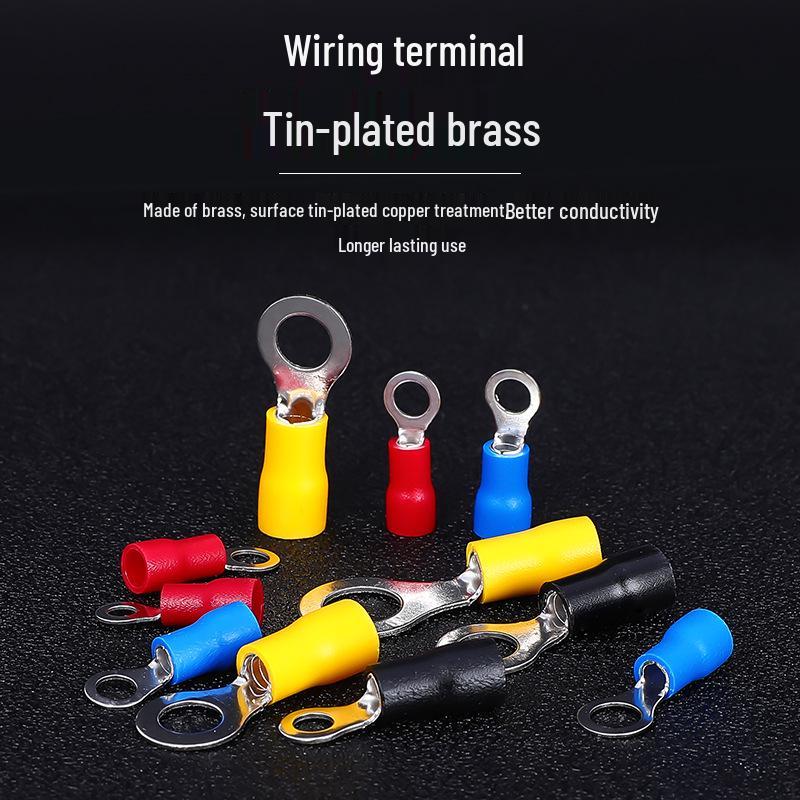 200PCS Cold Press Ring Terminal & Wire Connector Set