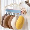 1/2pcs Foldable Clothes Hanger Clips Portable Fabric Clothes Hanger Multifunction Socks Underwears Clothespins Closet Organizer