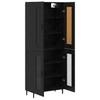 Highboard 2 pcs Black Oak Effect Particleboard