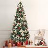 1,2-2,4 m Künstlicher Bleistift-Weihnachtsbaum, Schlanker Weihnachtsbaum mit Klappmechanismus, Eisenfuß & 650 Spitzen, Leicht zusammenfaltbare Feiertags-Partydekoration